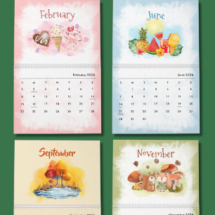 Watercolor seasons Calendar