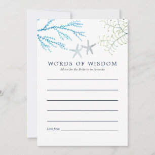 Watercolor Seaweed Beach Themed Bridal Advice