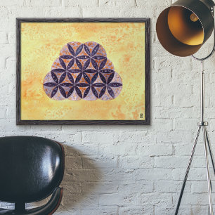 Watercolor Seed Of Life Wall Art