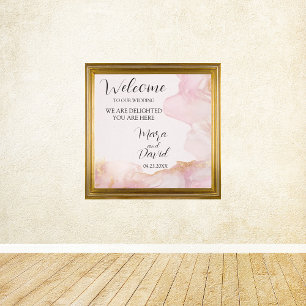 Watercolor Seraphina Pink and Gold Canvas Print
