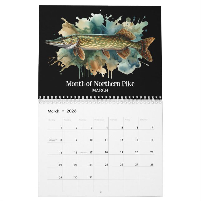Watercolor Series: Fish Aura 2 Calendar  (Mar 2026)