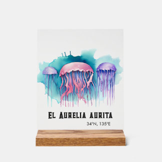 Watercolor Series: Jellyfish Acrylic Sign