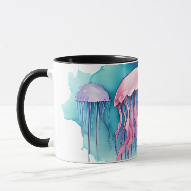 Watercolor Series: Jellyfish Mug (Left)