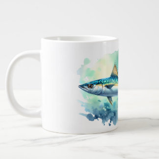 Watercolor Series: Mackerel Large Coffee Mug
