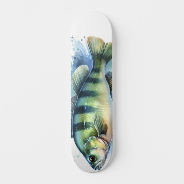 Watercolor Series: Perch Skateboard (Front)