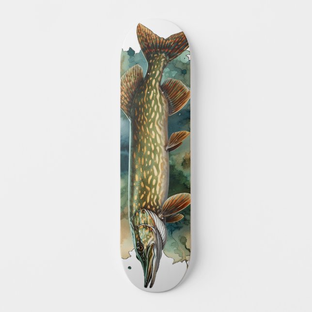 Watercolor Series: Pike Skateboard (Front)