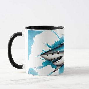 Watercolor Series: Shark Mug