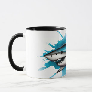 Watercolor Series: Shark Mug
