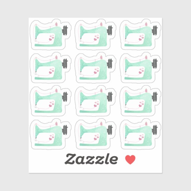 Watercolor Sewing Machine Shabby Chic Page Planner (Sheet)