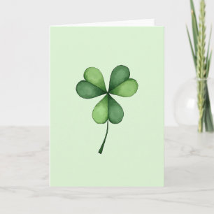 Watercolor Shamrock Art Card