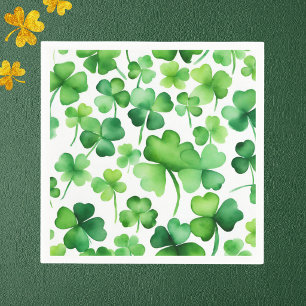 Watercolor Shamrock  Napkin