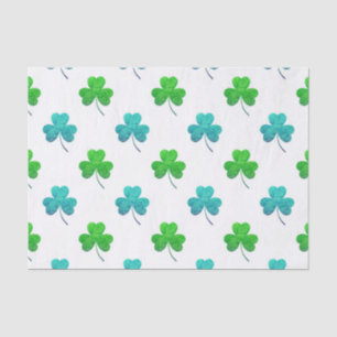 Watercolor Shamrock Pattern Tissue Paper