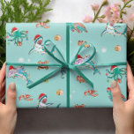 Watercolor Shark Reef Christmas Sea Life Dolphin Wrapping Paper<br><div class="desc">This design may be personalised by choosing the customise further option. You may also transfer onto other items. Contact me at colorflowcreations@gmail.com or use the chat option at the top of the page if you wish to have this design on another product or need assistance. See more of my designs...</div>