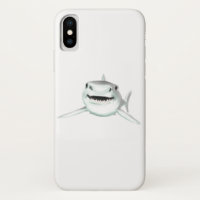 watercolor shark smiling grey green ocean animal 