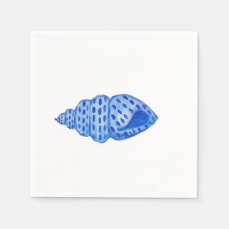 Watercolor shell, cocktail napkin