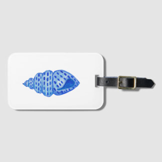 Watercolor shell luggage tag
