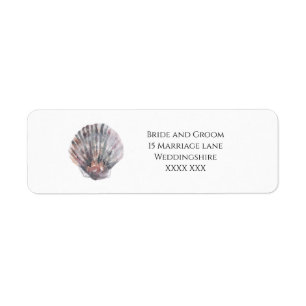 Watercolor Shell Return Address Labels