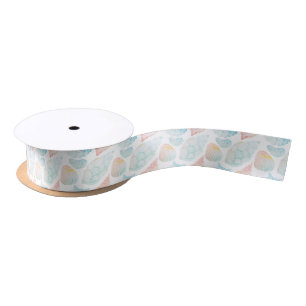 Watercolor Shell  Satin Ribbon