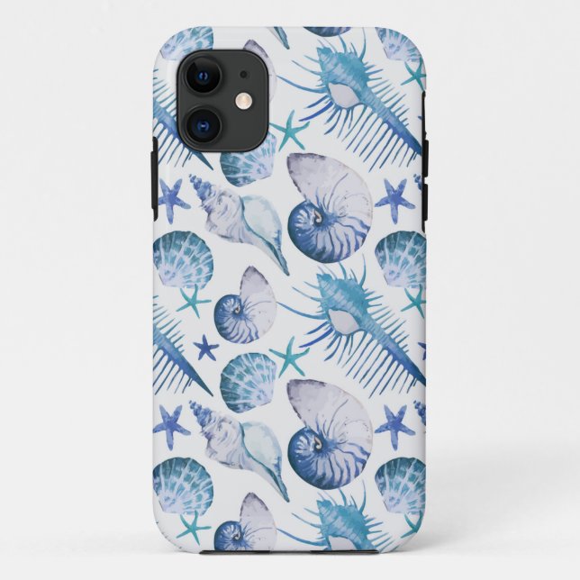 Watercolor Shells Case-Mate iPhone Case (Back)