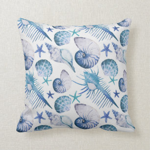 Watercolor Shells Cushion