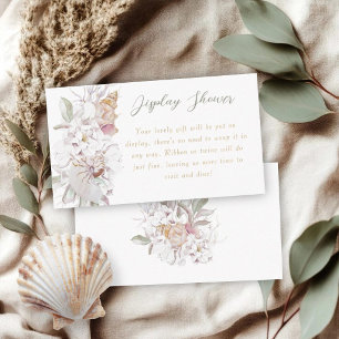 Watercolor Shells Floral Baby Show Display Shower  Enclosure Card