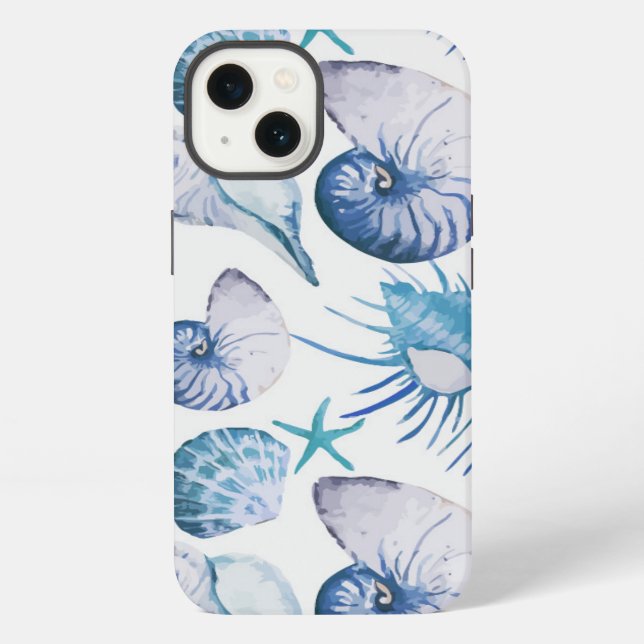 Watercolor Shells iPhone Case (Back)