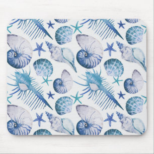 Watercolor Shells Mouse Mat