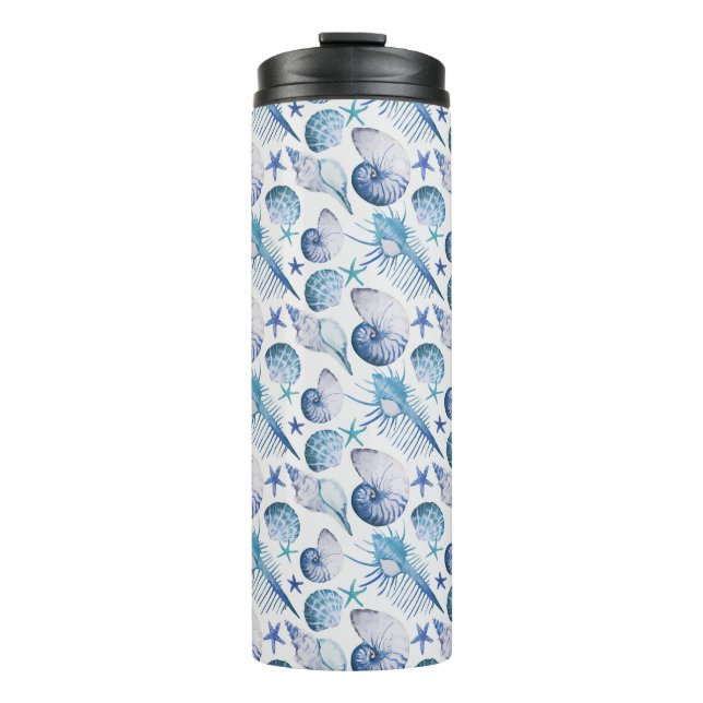 Watercolor Shells Thermal Tumbler (Front)
