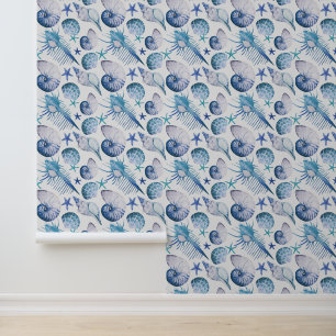 Watercolor Shells Wallpaper