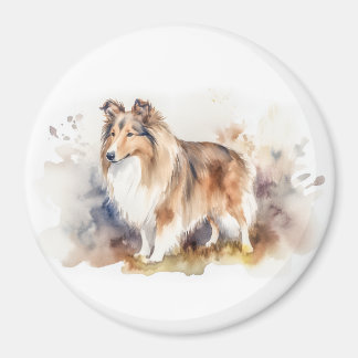 Watercolor Sheltie Magnet