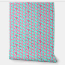 Watercolor SHRIMP Pattern Teal Pink Nursery