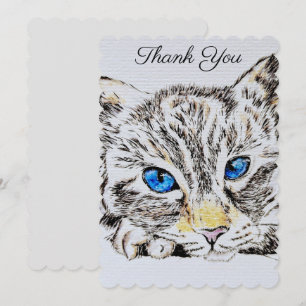 Watercolor Siamese Ragdoll Cat Personalised Card
