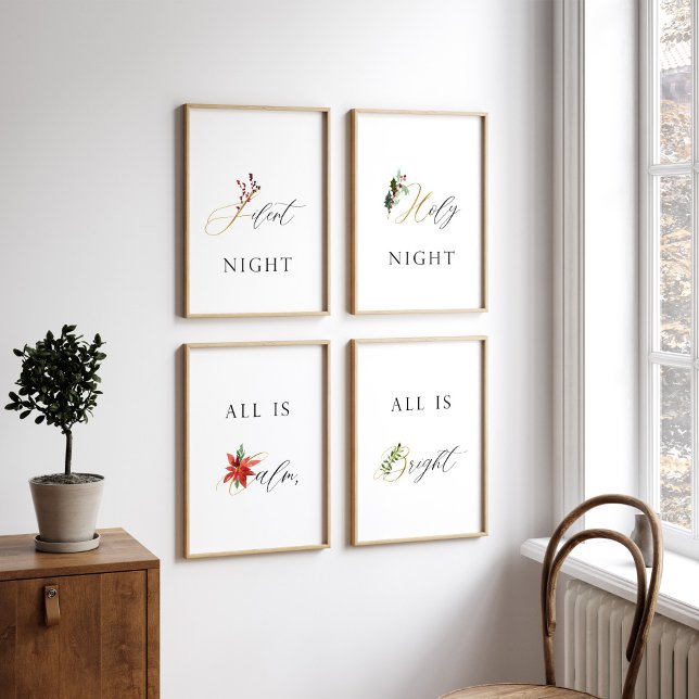 Watercolor silent night Christmas hymn  (Creator Uploaded)