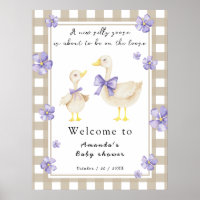 Watercolor Silly Goose Baby Shower