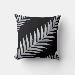Watercolor Silver Leaves Cushion