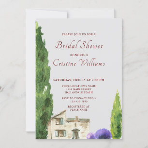 Watercolor Simple Elegant Boho Baby Shower Invitation