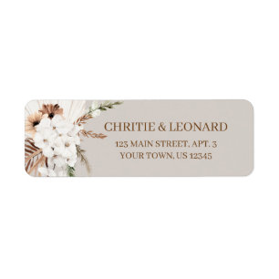 Watercolor Simple Elegant Boho return Address Labe