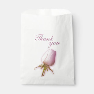 Watercolor single lilac rose bud wedding favour ba bags