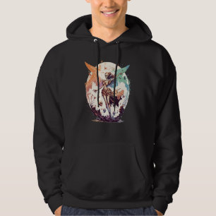 Watercolor Skeleton Fairy Gothic Fairycore Grunge Hoodie