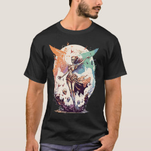 Watercolor Skeleton Fairy Gothic Fairycore Grunge T-Shirt