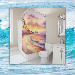 Watercolor Sketch Maui Hawaii Colourful   Shower Curtain