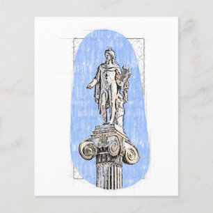 Watercolor sketch of statue of Apollon Flyer