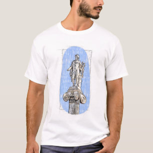 Watercolor Sketch Statue of Apollon Greek T-Shirt