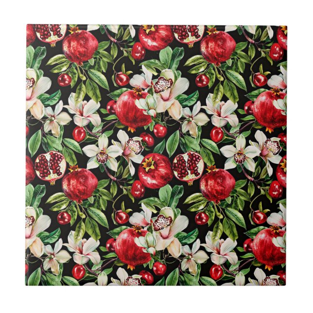 Watercolor sketched detailed elegant pattern of da tile (Front)