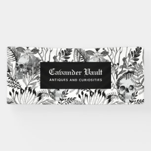 Watercolor Skull Garden Banner
