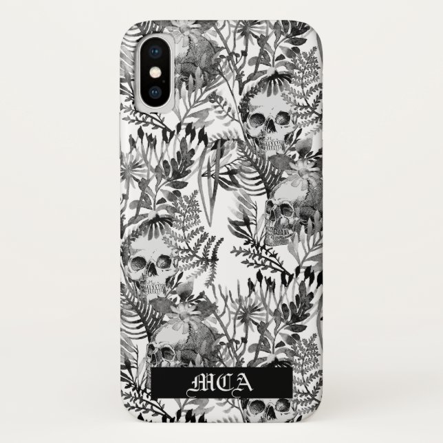 Watercolor Skull Garden Case-Mate iPhone Case (Back)