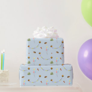 Watercolor sky blue  wrapping paper