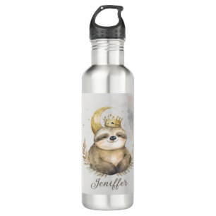 Watercolor Sloth Moon Crown                        710 Ml Water Bottle