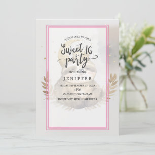 Watercolor Sloth Moon Crown Invitation