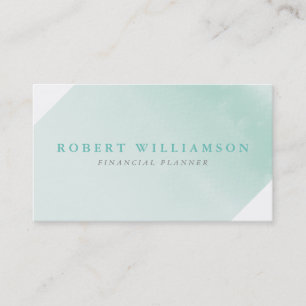 WATERCOLOR smart corporate luxe modern trendy mint Business Card